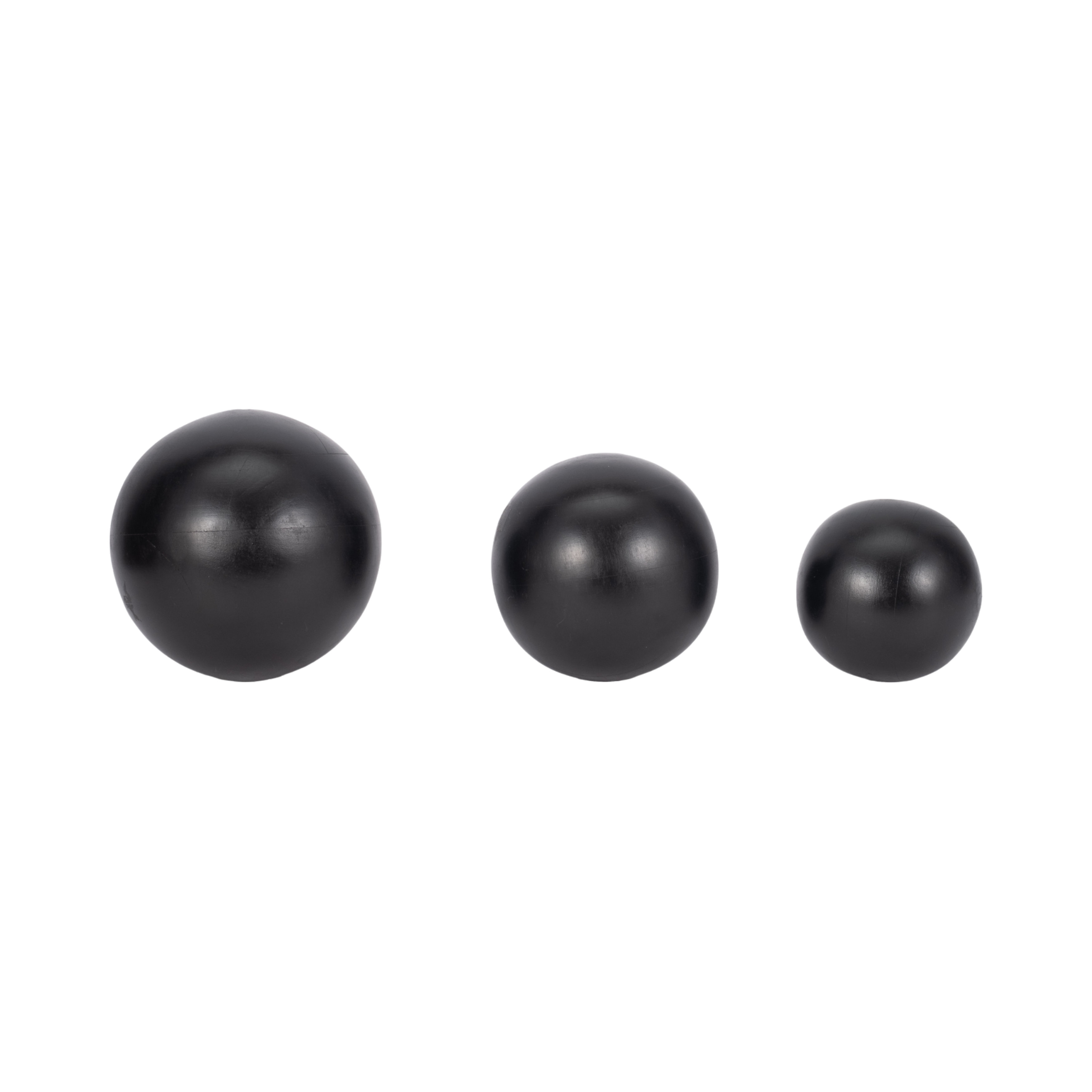 Oliver Sagebrook Home Elegant Mango Wood Orbs Set of 3, Black